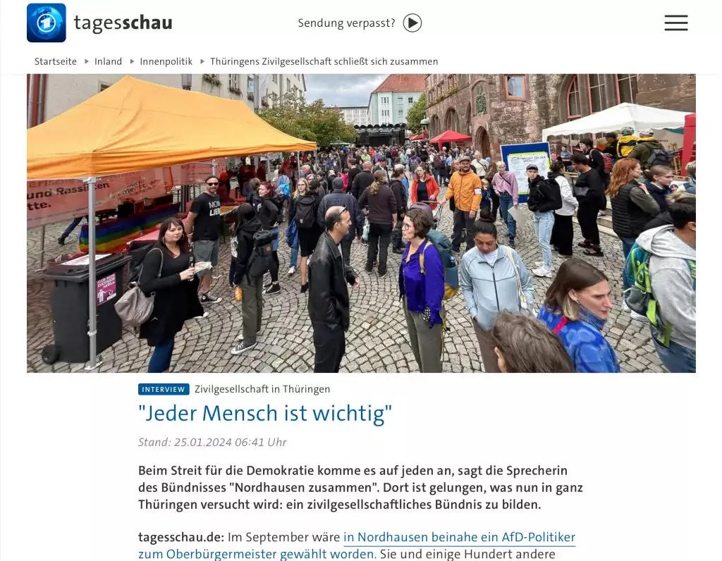 Screenshot vom 27.01.2024, Tagesschau.de