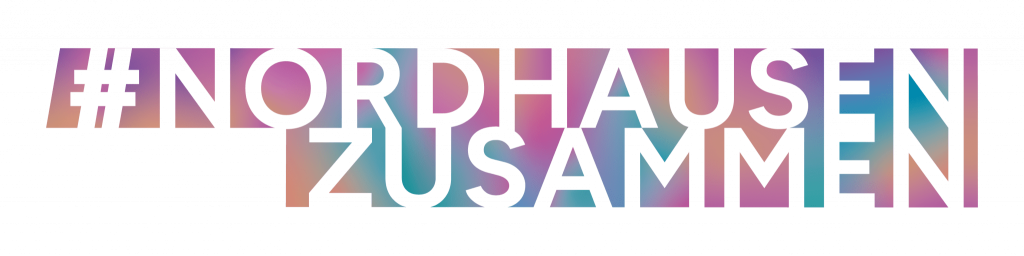 Logo Nordhausen Zusammen mit buntem Hintergrund